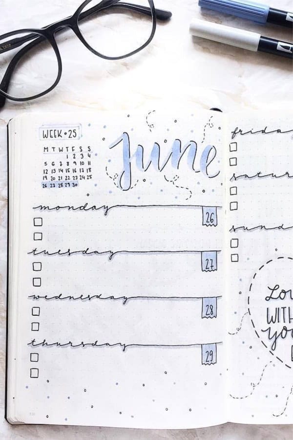 Light Blue Weekly Layout