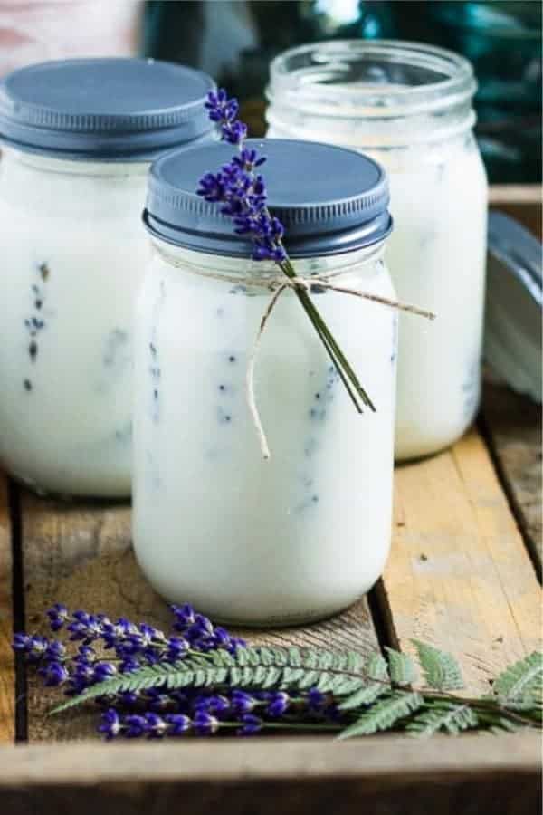 Mason Jar Candles with Pressed Flowers