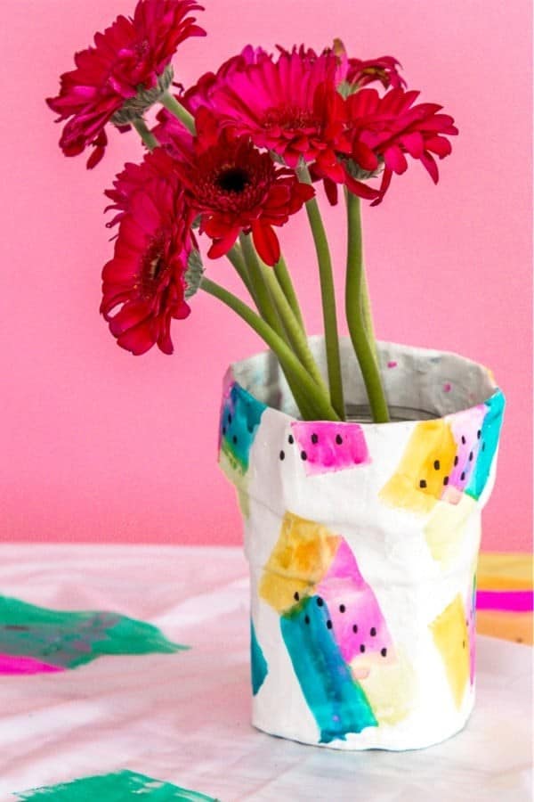 Paper Mache DIY Flower Vase