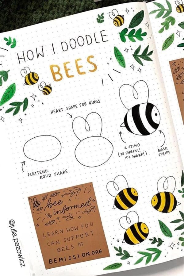 How To Doodle Bees