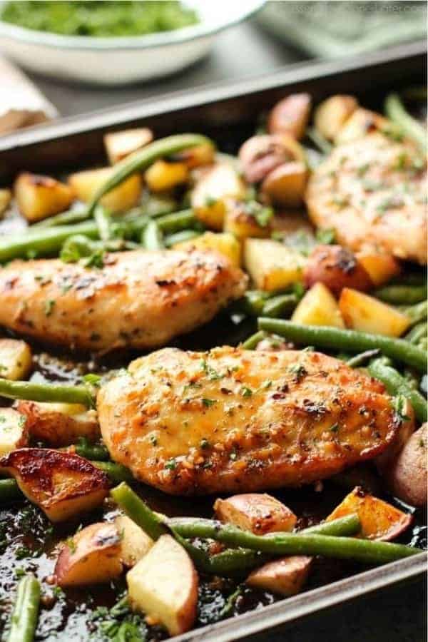 One Pan Honey Garlic Chicken and Vegetables