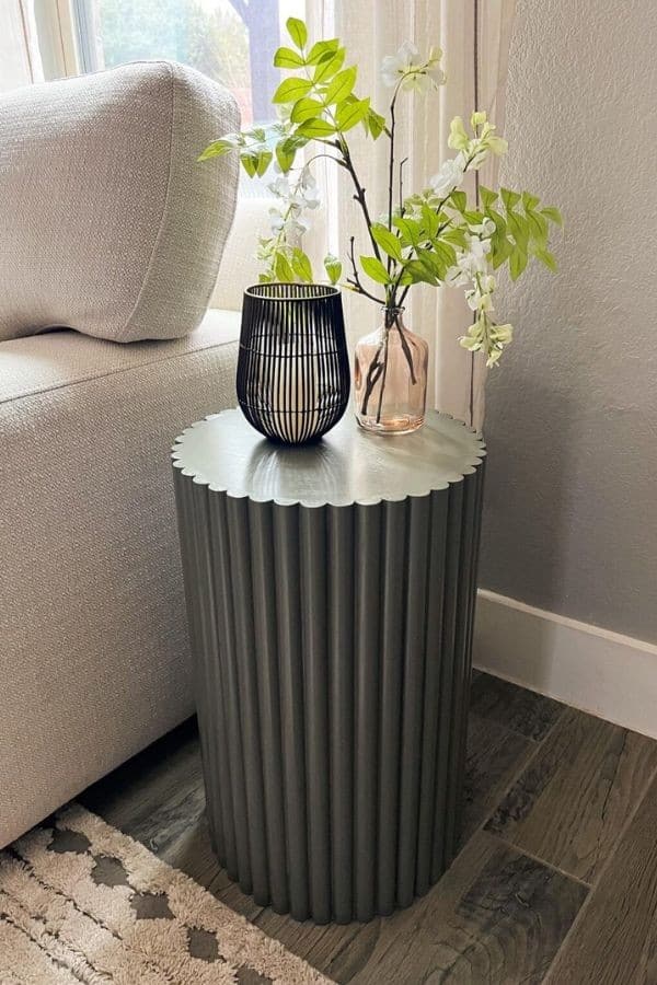 DIY FLUTED SIDE TABLE