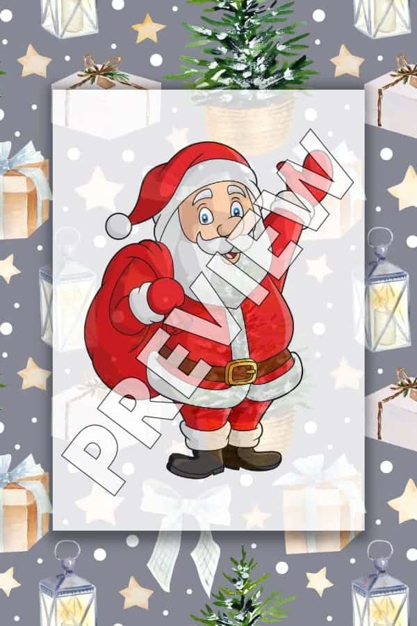 SANTA CLAUS CHRISTMAS CLIPART PRINTABLE SET