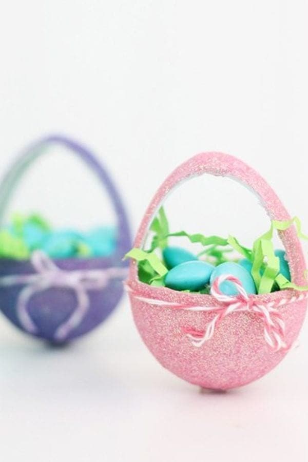 PAPER MACHE EGG BASKET