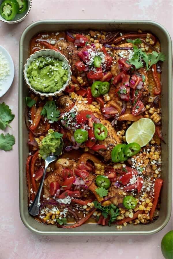 Sheet Pan Nacho Chicken