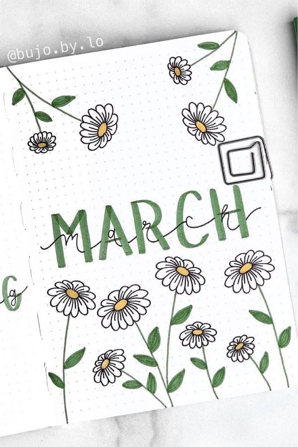 Daisy Flower March Cover Spread