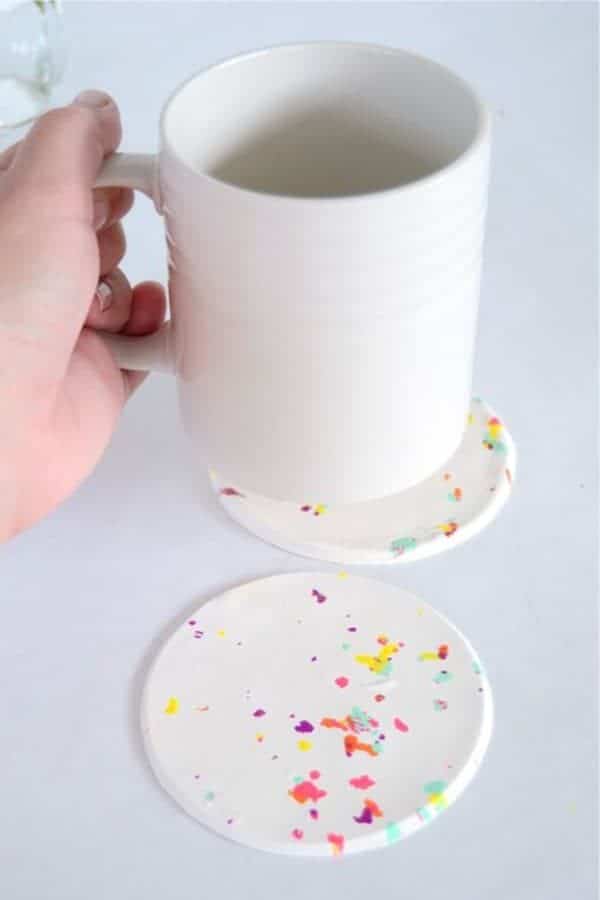 Confetti DIY Coaster Tutorial