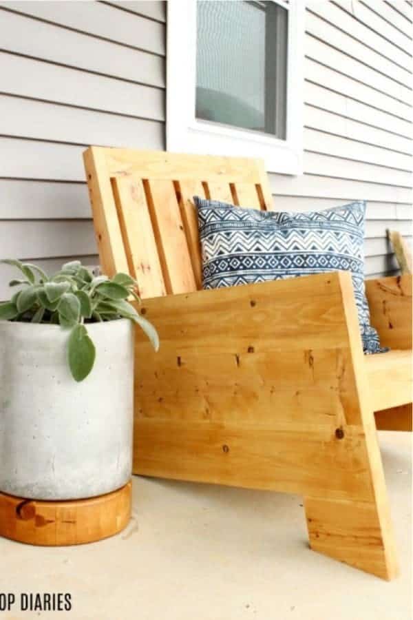 DIY Modern Front Porch Chair