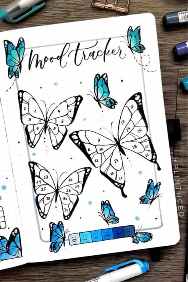 Mood Tracker With Butterflies