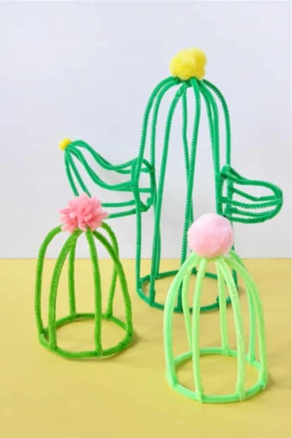 DIY Cactus Craft From Pipe Cleaners