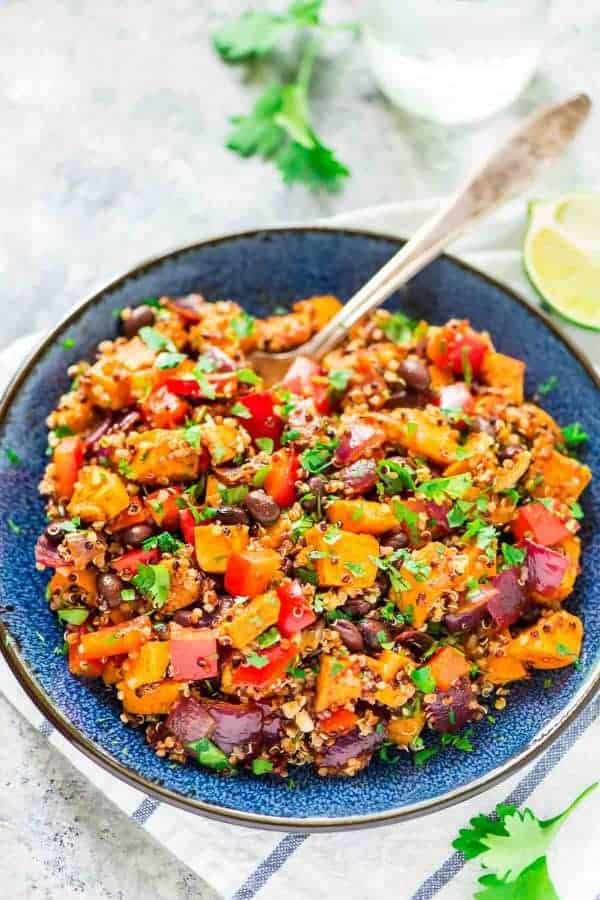 ROASTED SWEET POTATO AND QUINOA SALAD