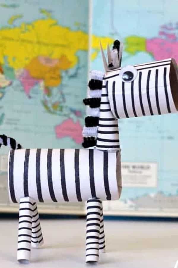 Cardboard Tube Zebra