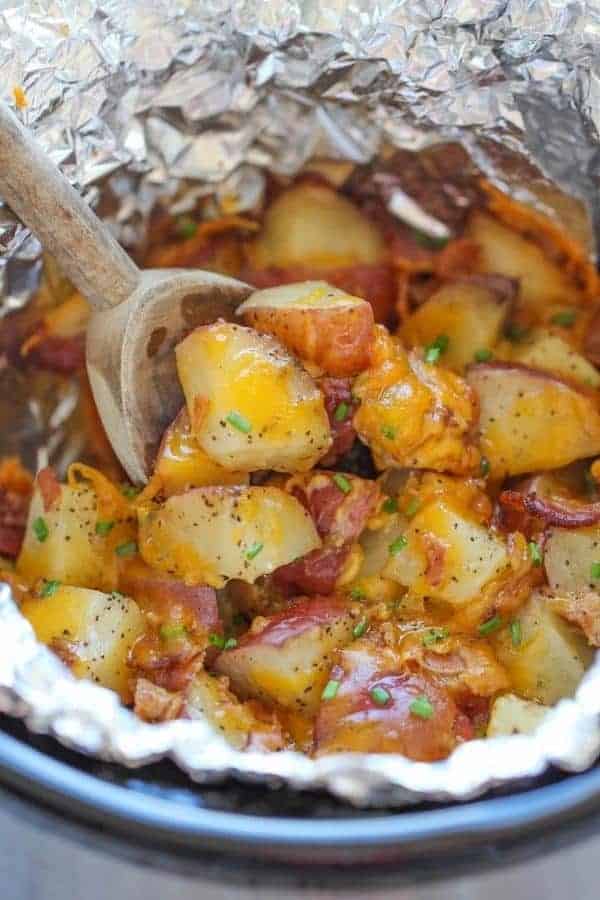 SLOW COOKER CHEESY BACON RANCH POTATOES