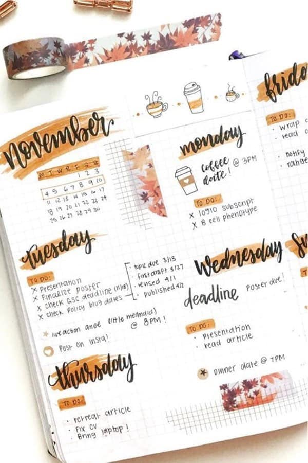 Cup Of Joe Bujo Spread