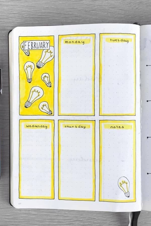 February Weekly Spread