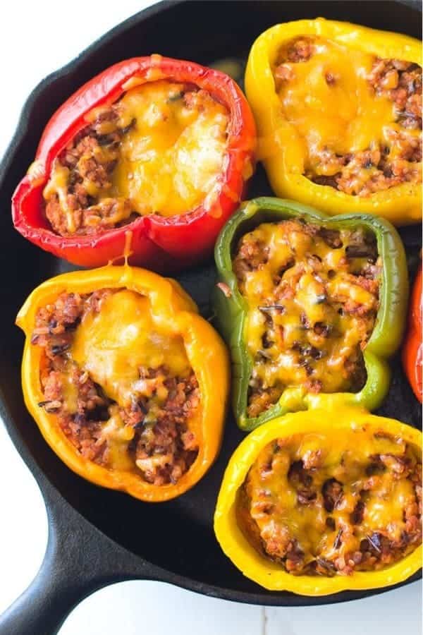 Ground Turkey Stuffed Peppers