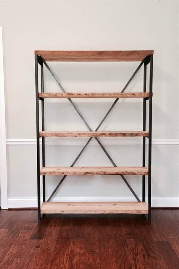 Reclaimed Wood & Metal Bookshelf