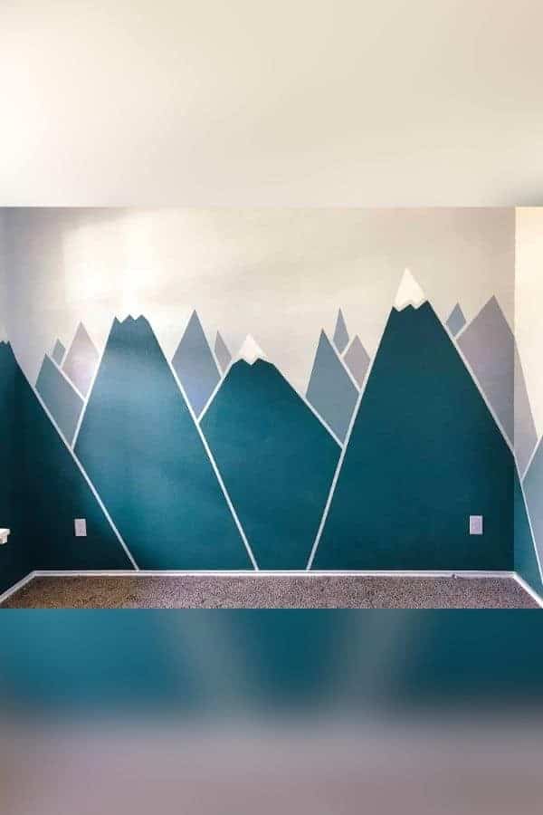 GEOMETRIC MOUNTAIN RANGE WALL ART