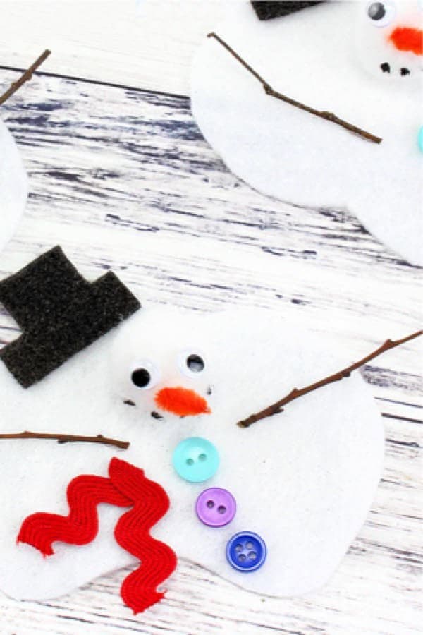 Felt Melting Snowman Craft