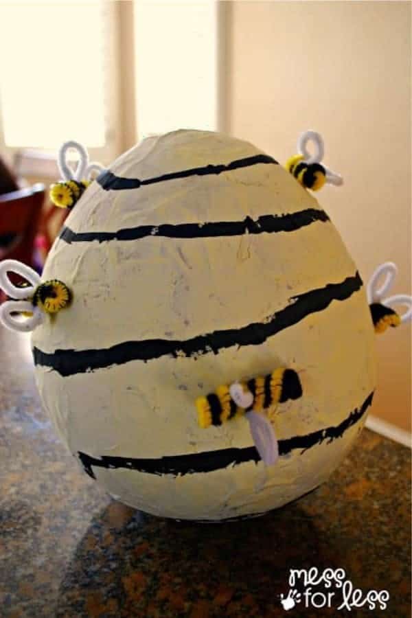 DIY Paper Mache Beehive