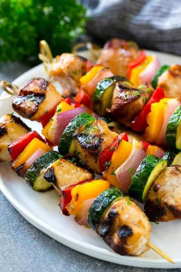 GRILLED CHICKEN SKEWERS