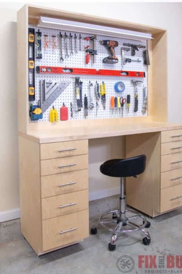 DIY Garage Workbench with Storage