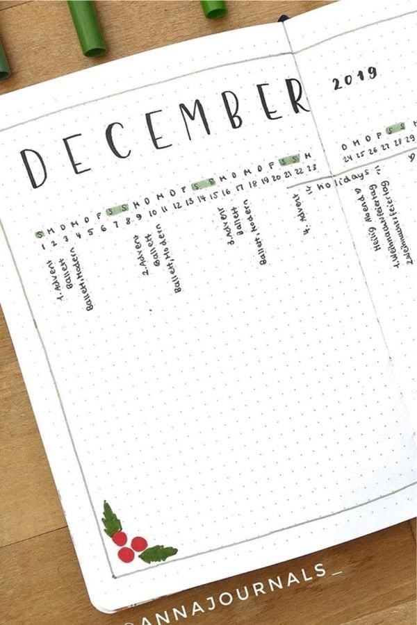 Creative December Monthly Overview