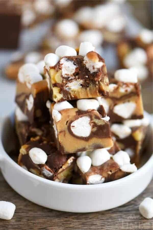 Peanut Butter Rocky Road Fudge