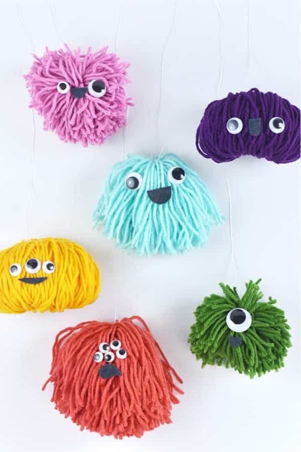 Pom Pom Monster Puppets For Kids