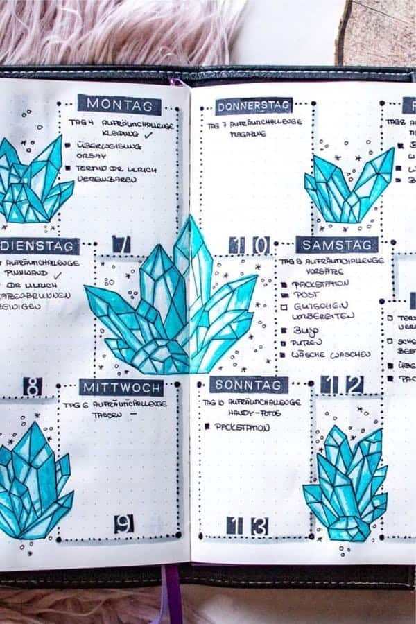 Blue Crystal Weekly Spread