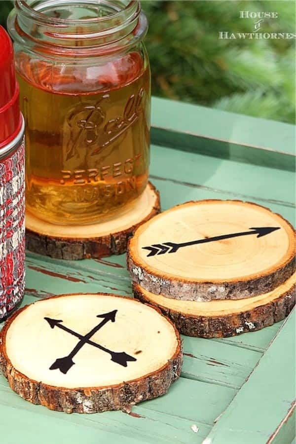 DIY Wood Slice Coasters