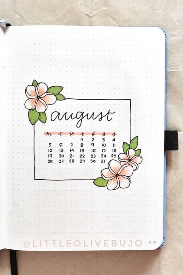 Floral August Monthly Cover