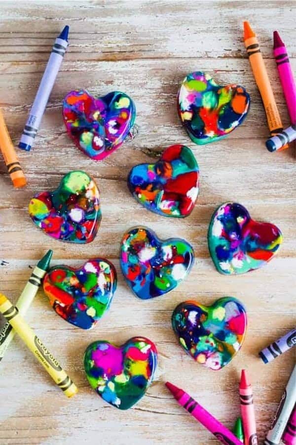 DIY Heart Shaped Crayons