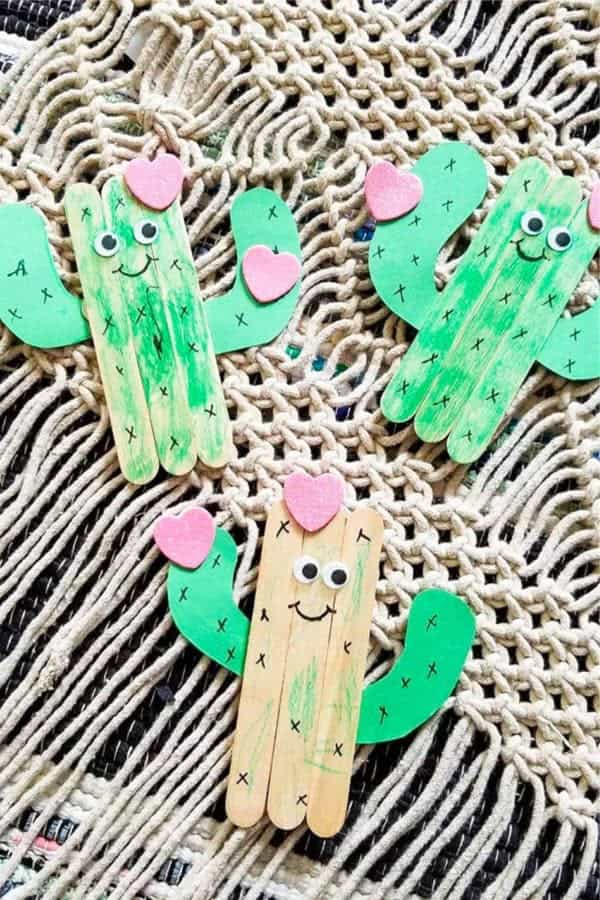 Cactus Popsicle Stick Craft