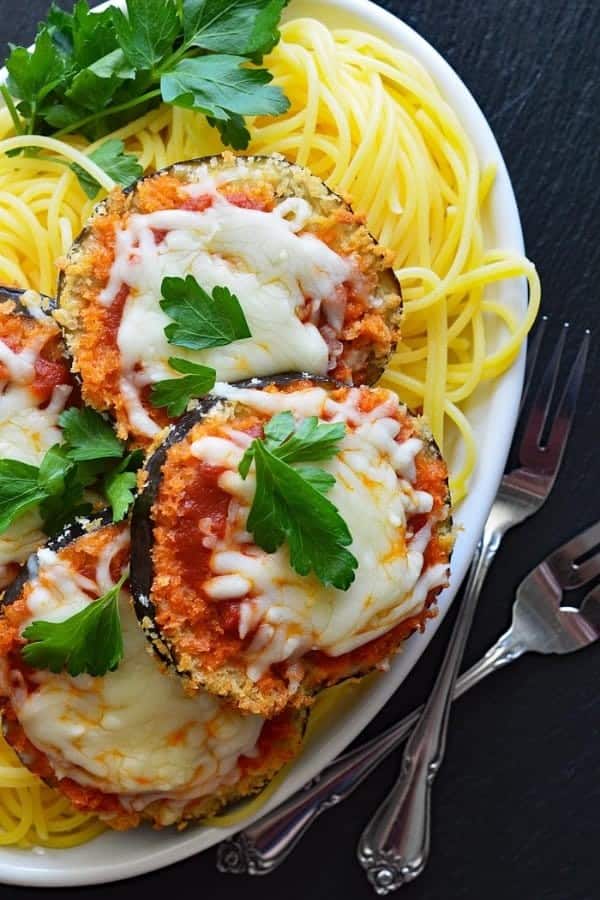 VEGAN AIR FRYER EGGPLANT PARMESAN