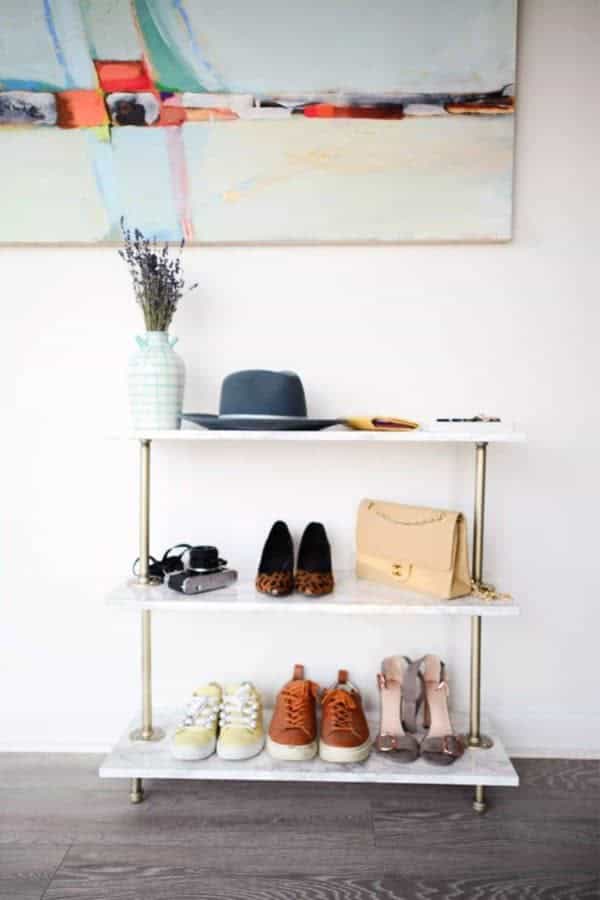 Metal Pipe Shoe Rack