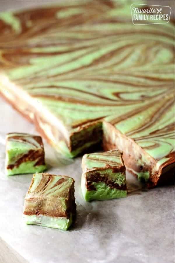 Homemade Mint Chocolate Swirl Dessert