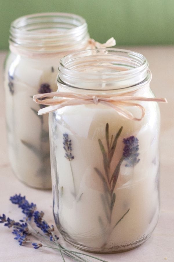 PRESSED HERB CANDLES