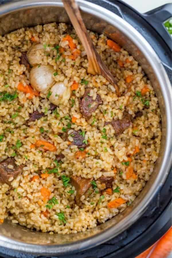 Instant Pot Rice Recipe (Beef Plov)