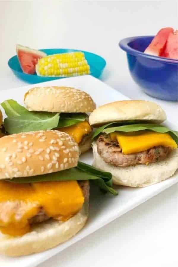 Mini Turkey Burgers Sliders With Cheese