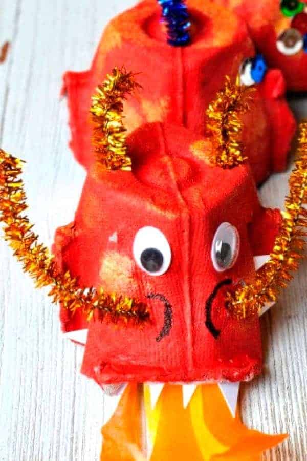 Egg Carton Dragon Craft