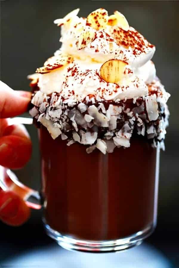 SLOW COOKER ALMOND JOY HOT CHOCOLATE