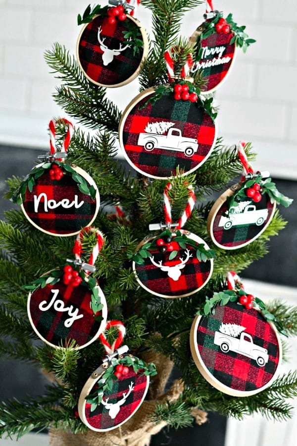 Plaid Christmas Ornaments