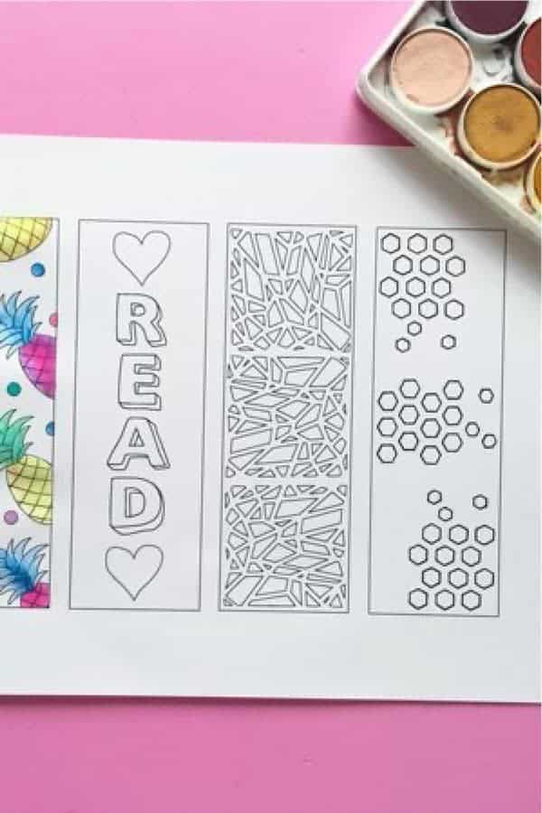 DIY Back to School Coloring Page Bookmarks