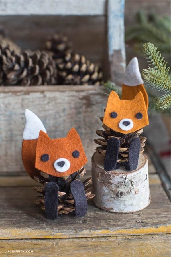 Felt Pinecone Fox