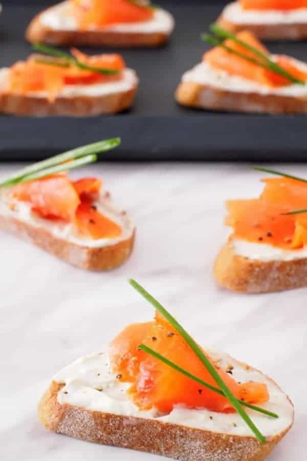 SMOKED SALMON & BOURSIN CROSTINI