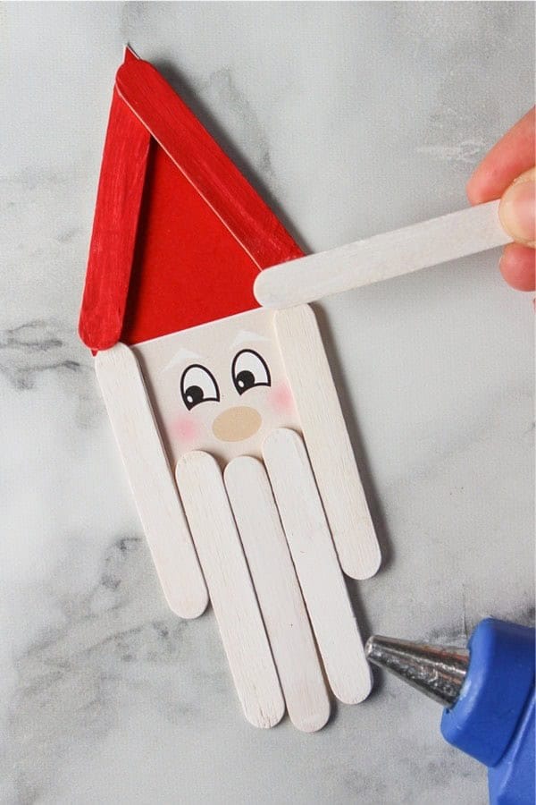 Popsicle Stick Santa Christmas Craft for Kids