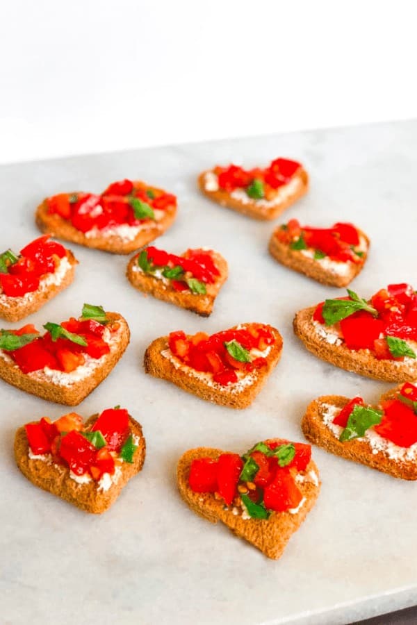 Bruschetta Hearts