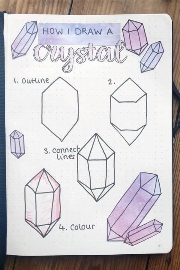 How To Draw Bujo Crystals