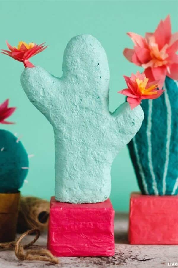 Paper Mache Cacti Craft Project